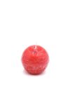 Adventi gyertya golyó paraffin 8cm piros 4 db-os szett
