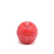 Adventi gyertya golyó paraffin 8cm piros 4 db-os szett