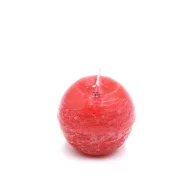 Adventi gyertya golyó paraffin 8cm piros 4 db-os szett