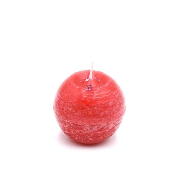 Adventi gyertya golyó paraffin 8cm piros 4 db-os szett