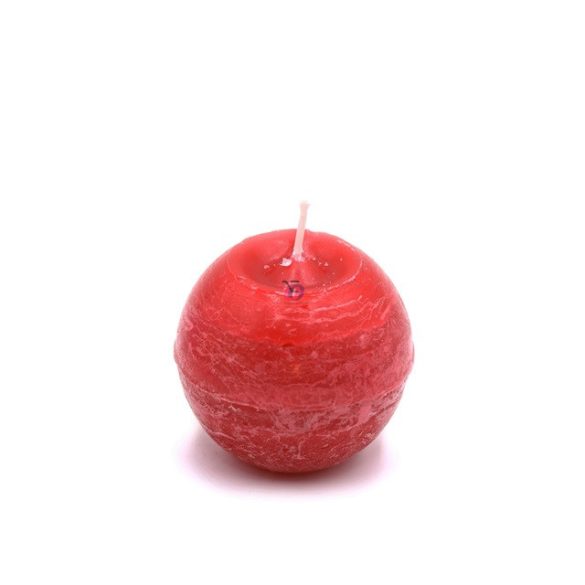 Gyertya golyó paraffin 8cm rubin 4 db/szett