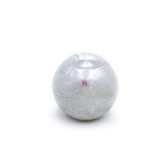 Adventi gyertya golyó paraffin 8cm ezüst 4 db-os szett