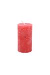 Adventi gyertya henger paraffin 5x9cm piros 4 db-os szett
