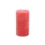 Adventi gyertya henger paraffin 5x9cm piros 4 db-os szett