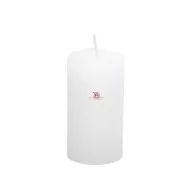 Adventi gyertya henger paraffin 5x9cm fehér 4 db-os szett