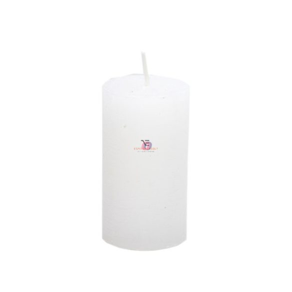 Adventi gyertya henger paraffin 5x9cm fehér 4 db-os szett