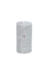 Adventi gyertya henger paraffin 5x9cm ezüst 4 db-os szett