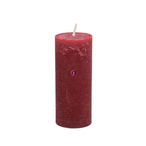 Gyertya henger paraffin 5x12cm vérvörös 4-db-os szett