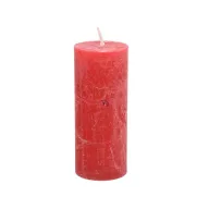 Adventi gyertya henger paraffin 5x12cm piros 4 db-os szett
