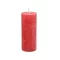 Adventi gyertya henger paraffin 5x12cm piros 4 db-os szett