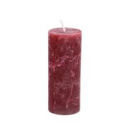 Adventi gyertya henger paraffin 5x12cm vörös 4 db-os szett