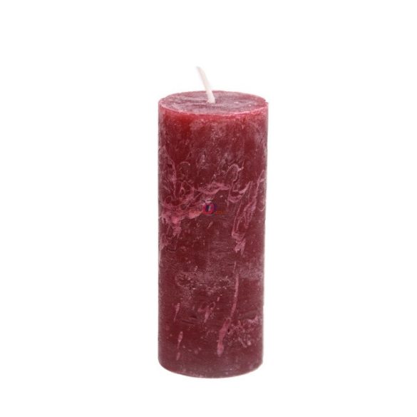 Adventi gyertya henger paraffin 5x12cm vörös 4 db-os szett