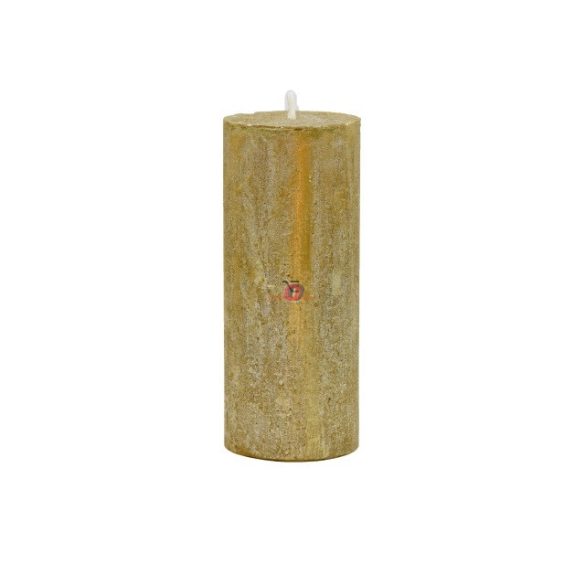 Adventi gyertya henger paraffin 5x12cm arany 4 db-os szett