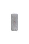 Adventi gyertya henger paraffin 5x12cm ezüst 4 db-os szett