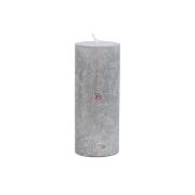 Adventi gyertya henger paraffin 5x12cm ezüst 4 db-os szett