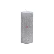 Adventi gyertya henger paraffin 5x12cm ezüst 4 db-os szett