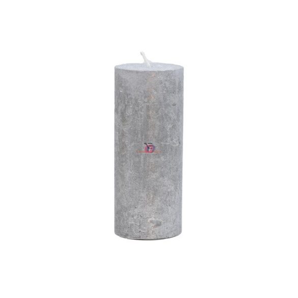 Adventi gyertya henger paraffin 5x12cm ezüst 4 db-os szett