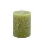 Adventi gyertya henger paraffin 7x9cm oliva 4 db-os szett