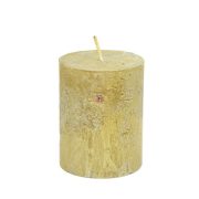 Gyertya henger paraffin 7x9cm arany 4 db/szett