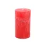 Adventi gyertya henger paraffin 7x12cm piros 4 db-os szett