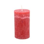 Adventi gyertya henger paraffin 7x12cm rubin 4 db-os szett