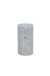 Gyertya henger paraffin 7x12cm ezüst 4 db/szett