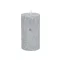 Gyertya henger paraffin 7x12cm ezüst 4 db/szett