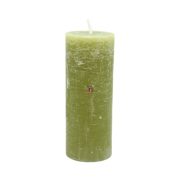 Gyertya henger paraffin 7x18cm oliva 4 db/szett