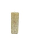 Adventi gyertya henger paraffin 7x18cm arany 4 db-os szett