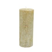 Adventi gyertya henger paraffin 7x18cm arany 4 db-os szett