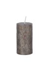 Prémium adventi gyertya henger 5 x 9 cm metál fénylő mokka 4db/szett