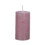   Prémium adventi gyertya henger 5 x 9 cm metál fénylő rózsa 4db/szett