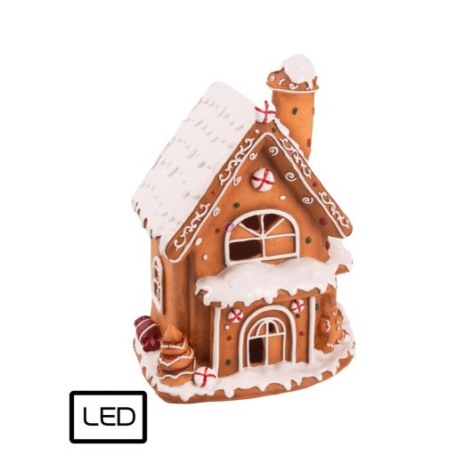 Mézeskalács ház LED-es 14*18  cm