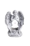 Polirezin mécsestartó – Angyal figura 18 cm