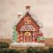 Karácsonyi mézeskalács Házikó LED-es, barna 12x14 cm