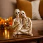 Halloween-i dekorációs figura - csontváz pár 8 cm