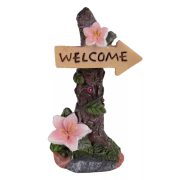 Tündérkert fatörzs welcome táblával, barna 10,2 cm