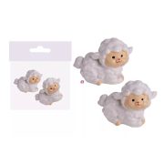 2 db-os Cuki bárány figura fehér 3,2 cm