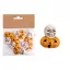 Halloween-i öntápi figura szett - 6 db tök, koponyával 3,5 cm