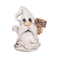   Halloween-i dekorációs figura -szellem manó táblával, 10 cm
