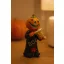 Halloween-i dekorációs figura - tökfej hegedűvel, 10 cm