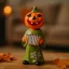 Halloween-i dekorációs figura - tökfej, 10 cm
