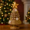 Dekor fenyő csillaggal, 7,5x12 cm