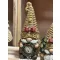 Dekor manó figura koszorúval, poly, 15 cm