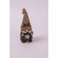 Dekor manó figura koszorúval, poly, 15 cm