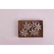 8 db-os Dekor Polirezin jégvirág Szettben, Antik Fehér