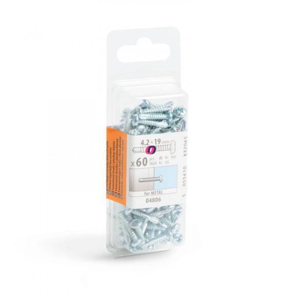 Önfúró laposfejű lemezcsavar - 4,2 x 19 mm - 60 db / csomag