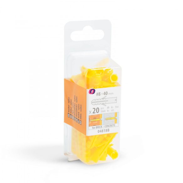 Tipli - 8 x 40 mm - 20 db / csomag