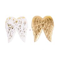 Angyalszárny karácsonyfadísz 8 cm fehér vagy arany  fa