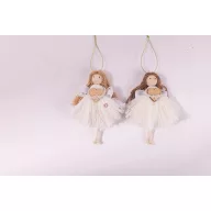   Angyal, akasztós textil 14 cm többféle, vegyesen küldjük